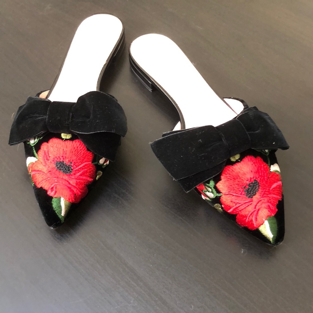 NEW 🌺Kate spade Bastille velvet flat mule
